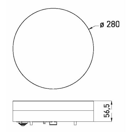 Iluminação de teto de casa de banho LED LED/24W/230V 3000/4000/6000K diâmetro 28 cm IP44