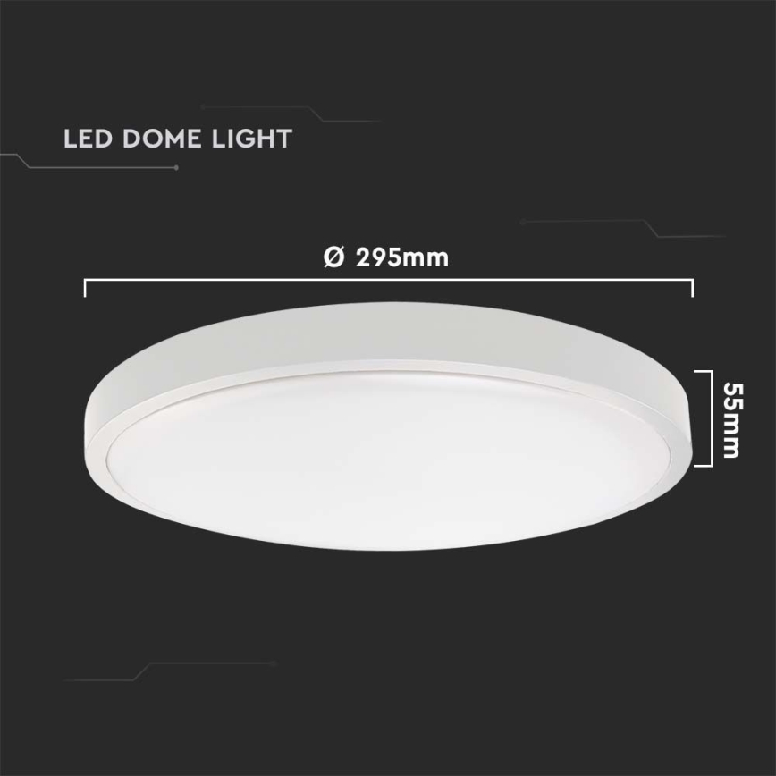 Iluminação de teto de casa de banho LED LED/24W/230V 3000K IP44 branco