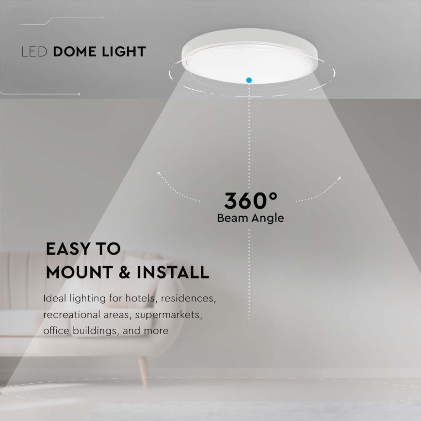 Iluminação de teto de casa de banho LED LED/30W/230V 3000K IP44 branco