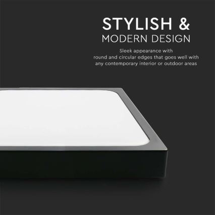 Iluminação de teto de casa de banho LED LED/30W/230V 4000K IP44 preto