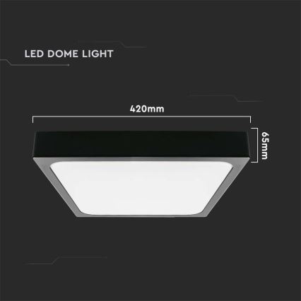 Iluminação de teto de casa de banho LED LED/30W/230V 4000K IP44 preto