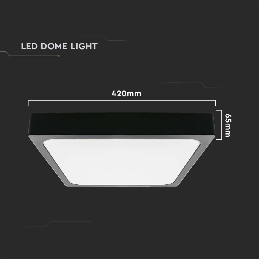 Iluminação de teto de casa de banho LED LED/30W/230V 4000K IP44 preto