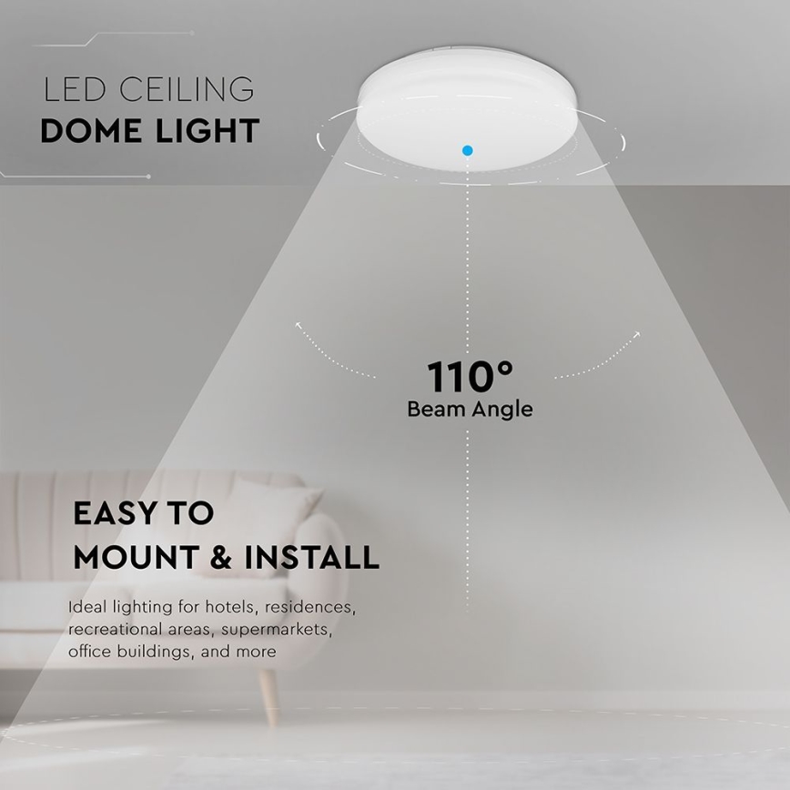 Iluminação de teto de casa de banho LED SAMSUNG CHIP LED/15W/230V 20cm 3000K IP44