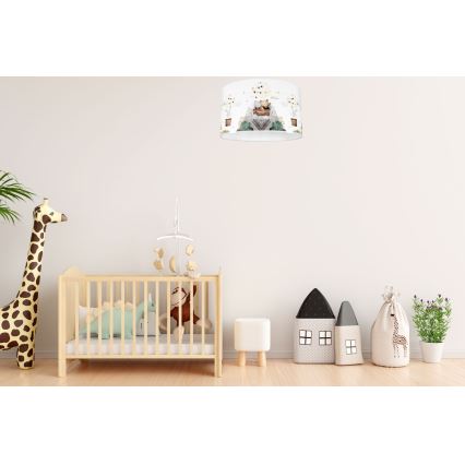 Iluminação de teto de criança BEARS 1xE27/60W/230V