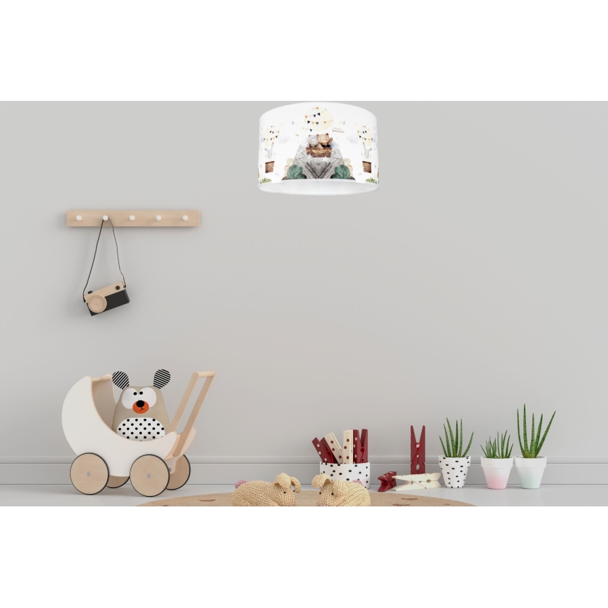 Iluminação de teto de criança BEARS 1xE27/60W/230V