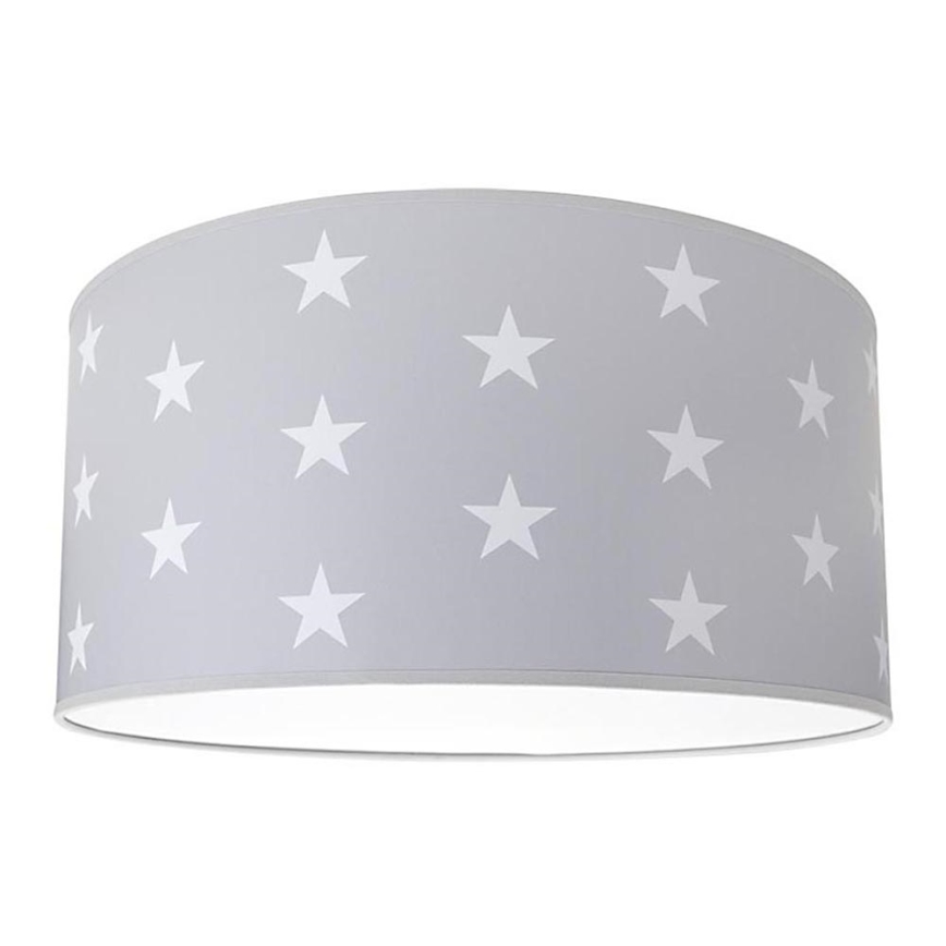 Iluminação de teto de criança STARS GREY 2xE27/60W/230V cinzenta