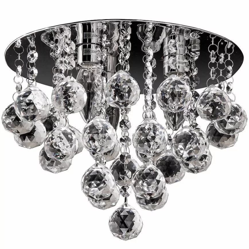 Iluminação de teto de cristal 3xE14/60W/230V