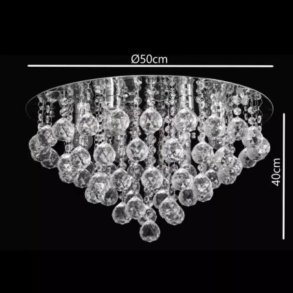 Iluminação de teto de cristal 6xE14/60W/230V