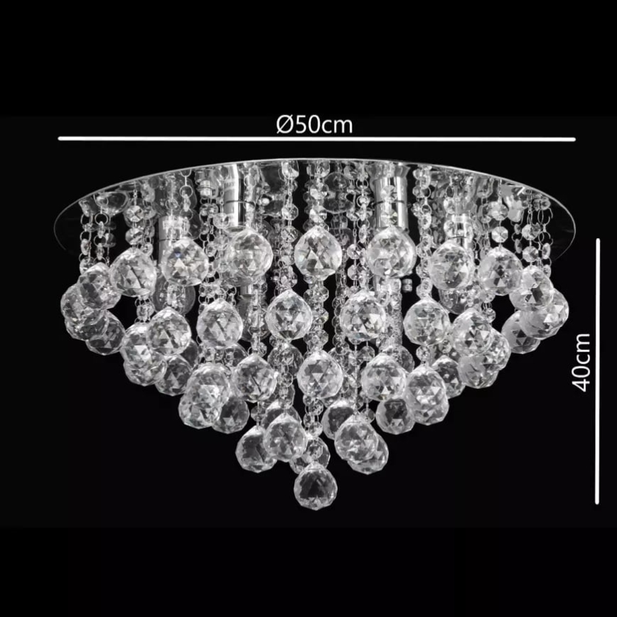 Iluminação de teto de cristal 6xE14/60W/230V
