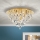 Iluminação de teto de cristal CELESTE 6xG9/40W/230V diâmetro 45 cm dourado