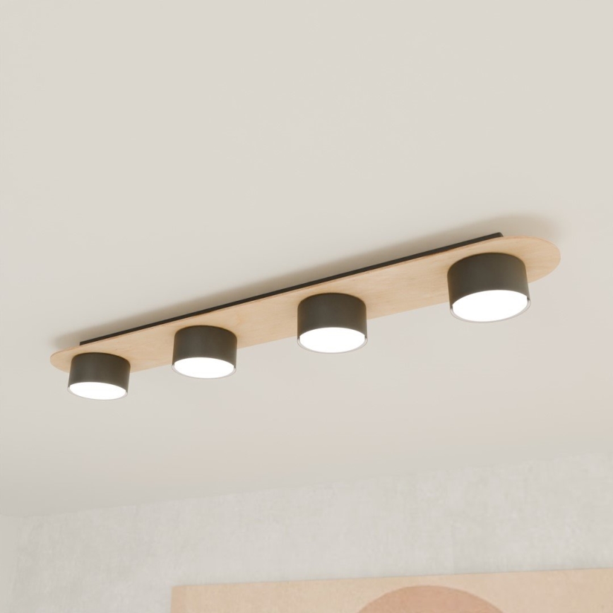 Iluminação de teto DIAZ 4xGX53/12W/230V preto/castanho