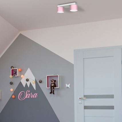 Iluminação de teto DIXIE 2xGX53/11W/230V rosa
