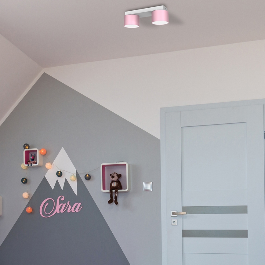 Iluminação de teto DIXIE 2xGX53/11W/230V rosa
