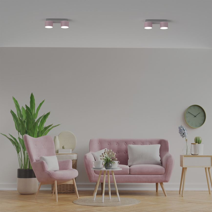 Iluminação de teto DIXIE 2xGX53/11W/230V rosa