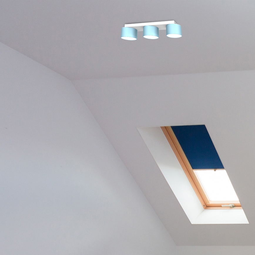Iluminação de teto DIXIE 3xGX53/11W/230V azul