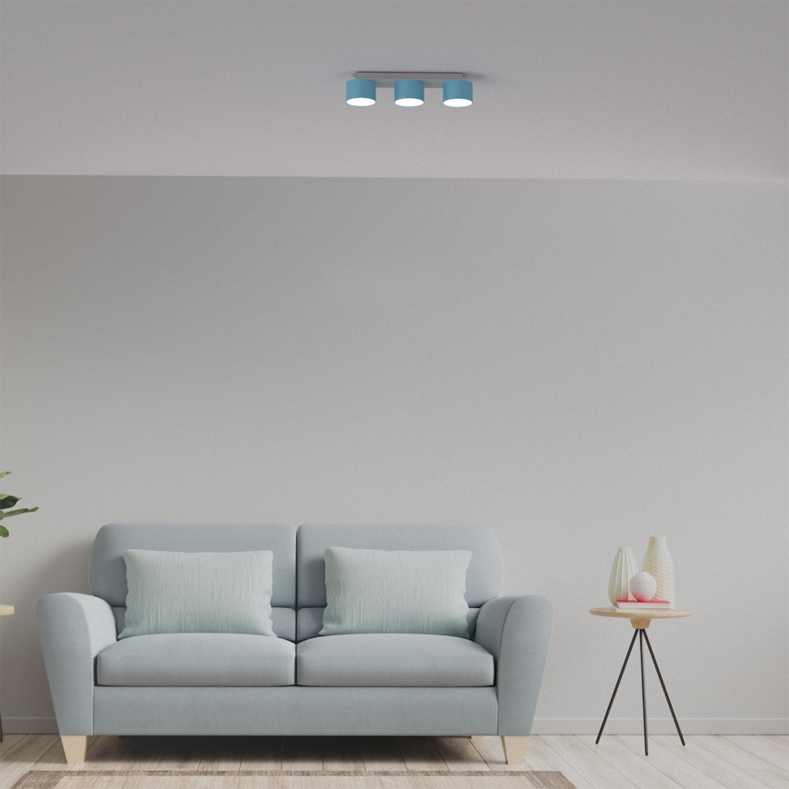 Iluminação de teto DIXIE 3xGX53/11W/230V azul