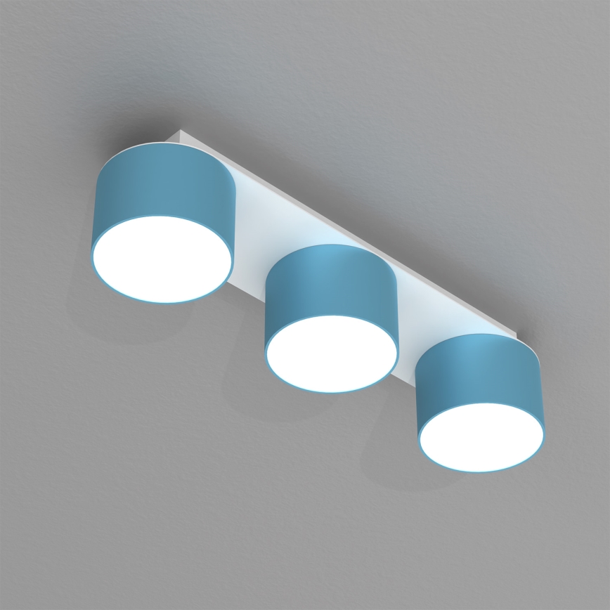 Iluminação de teto DIXIE 3xGX53/11W/230V azul