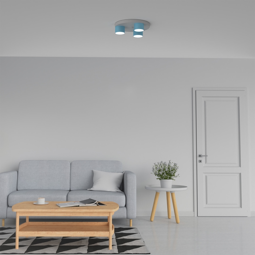 Iluminação de teto DIXIE 3xGX53/11W/230V azul