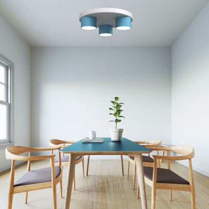 Iluminação de teto DIXIE 3xGX53/11W/230V azul