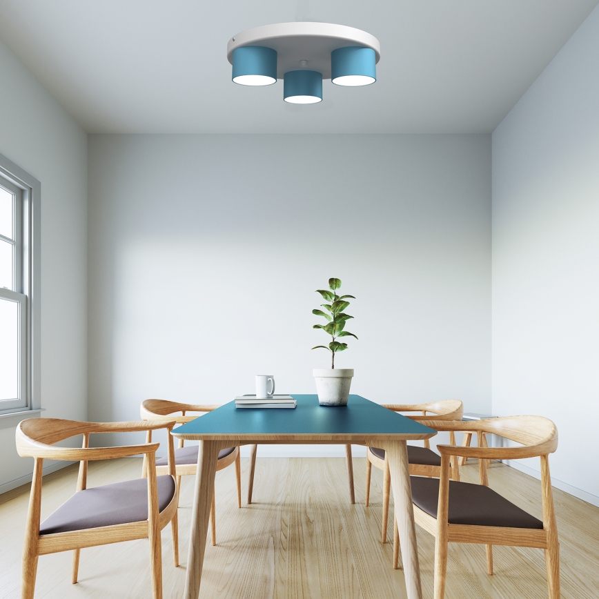 Iluminação de teto DIXIE 3xGX53/11W/230V azul