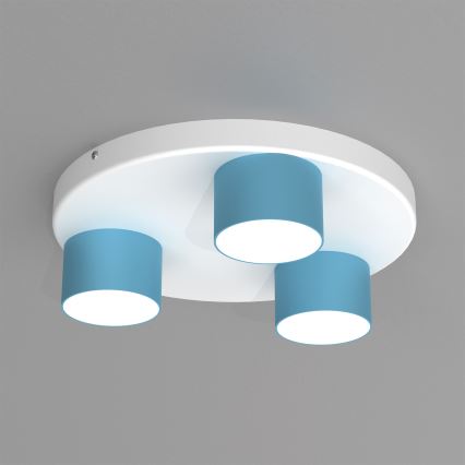 Iluminação de teto DIXIE 3xGX53/11W/230V azul