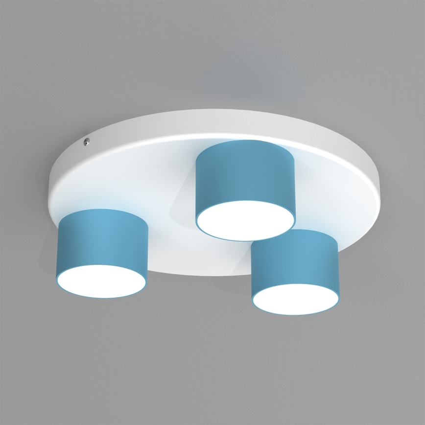 Iluminação de teto DIXIE 3xGX53/11W/230V azul