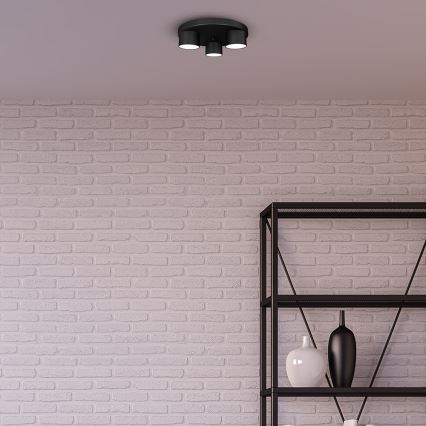 Iluminação de teto DIXIE 3xGX53/11W/230V preta