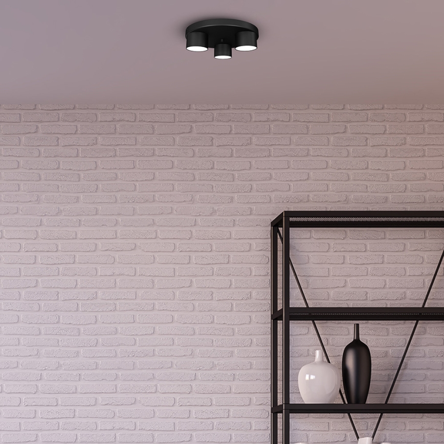 Iluminação de teto DIXIE 3xGX53/11W/230V preta
