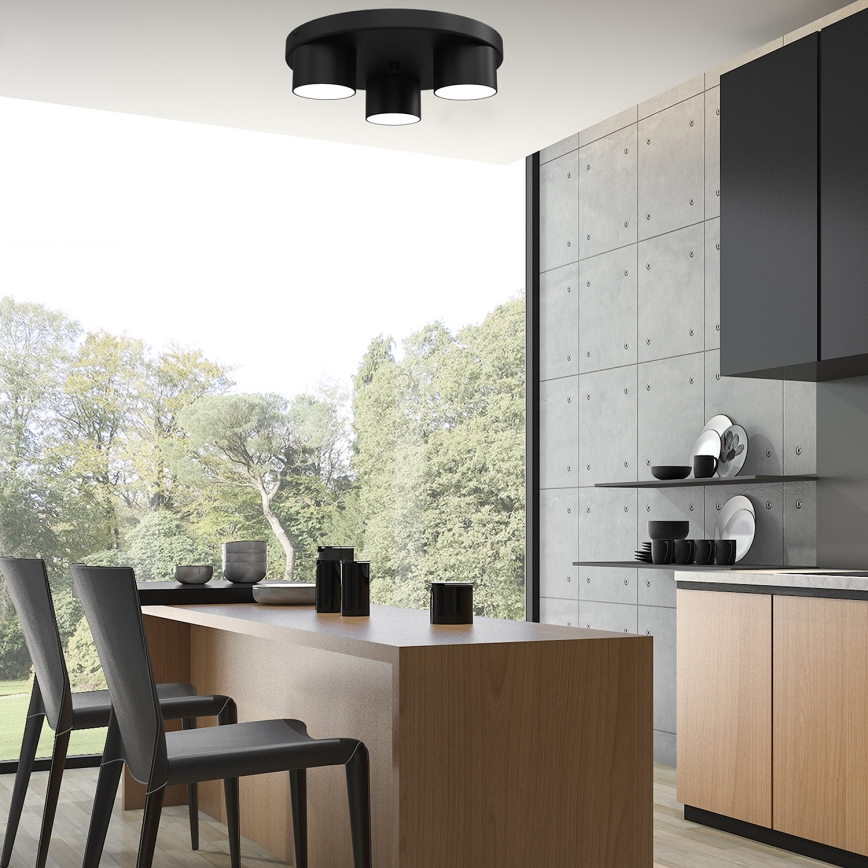 Iluminação de teto DIXIE 3xGX53/11W/230V preta