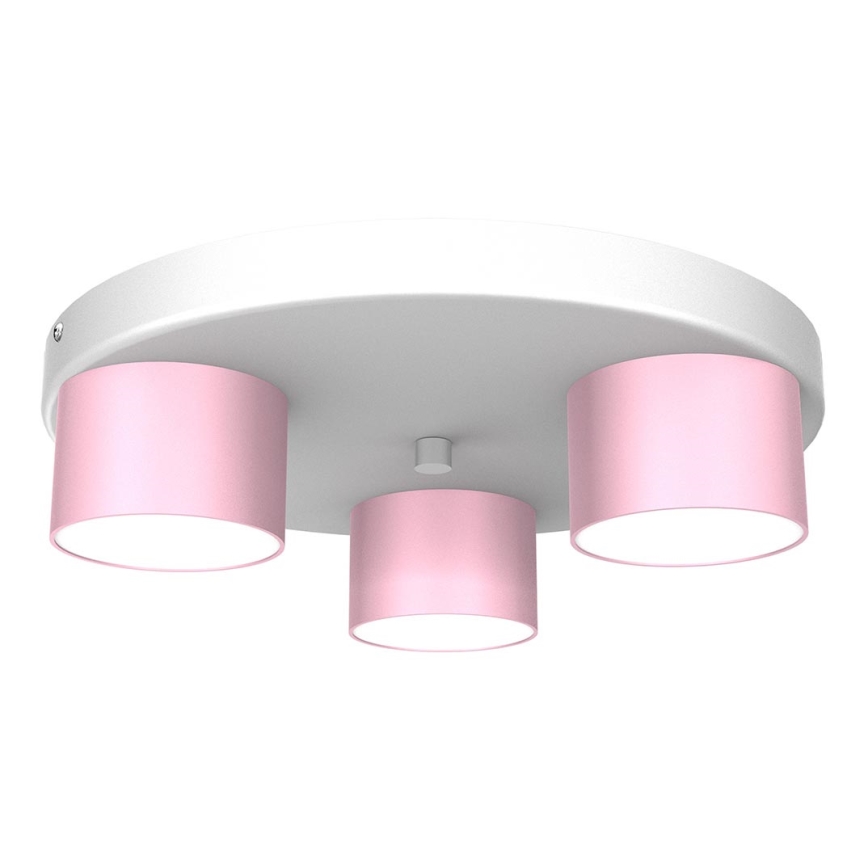 Iluminação de teto DIXIE 3xGX53/11W/230V rosa