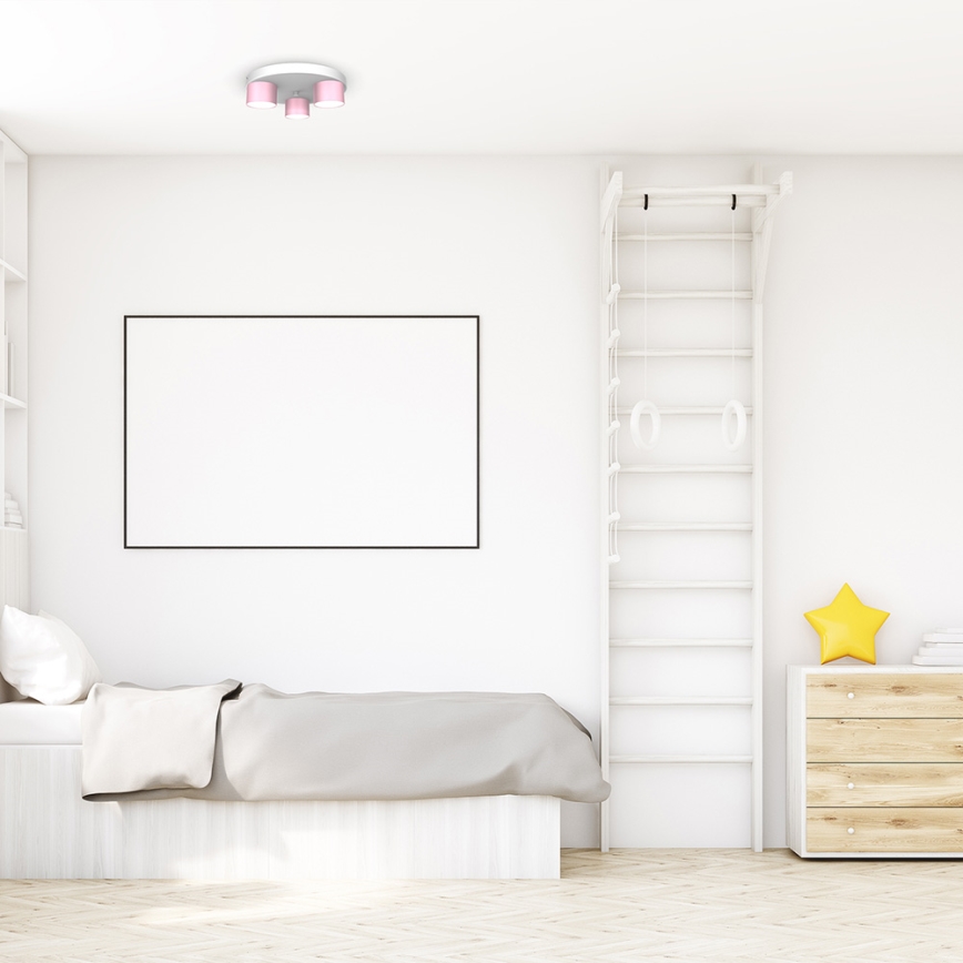 Iluminação de teto DIXIE 3xGX53/11W/230V rosa