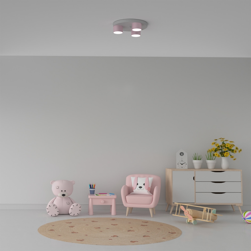 Iluminação de teto DIXIE 3xGX53/11W/230V rosa