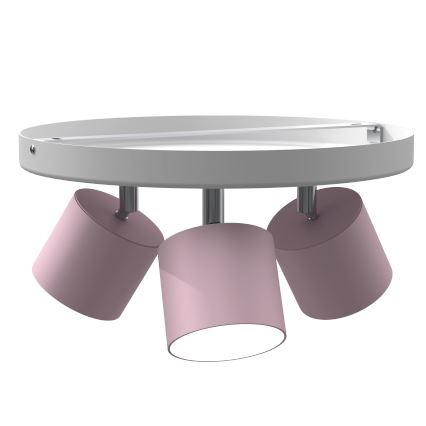 Iluminação de teto DIXIE 3xGX53/11W/230V rosa