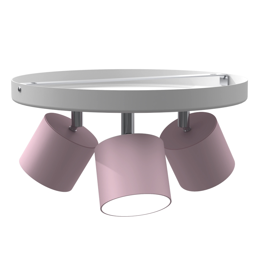 Iluminação de teto DIXIE 3xGX53/11W/230V rosa