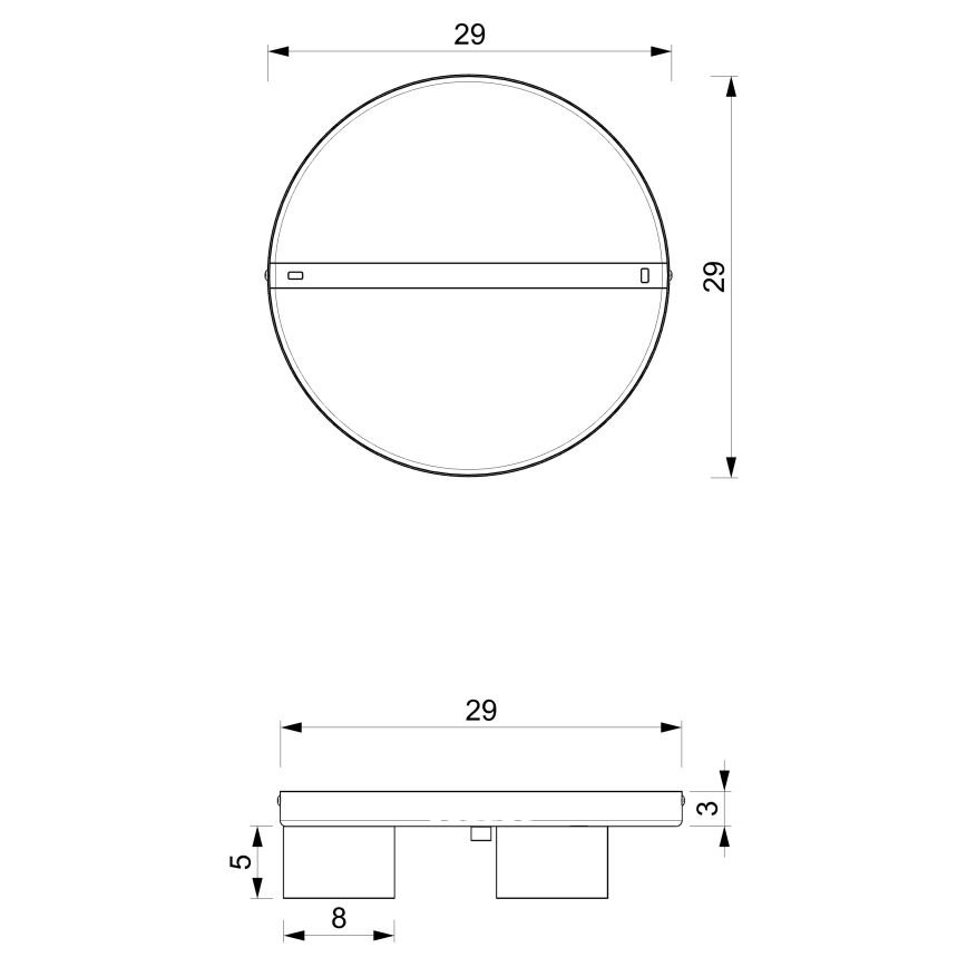 Iluminação de teto DIXIE 3xGX53/11W/230V rosa