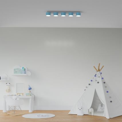 Iluminação de teto DIXIE 5xGX53/11W/230V azul
