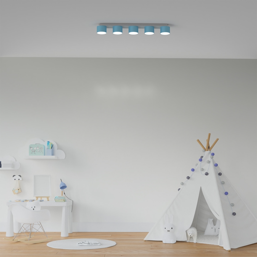 Iluminação de teto DIXIE 5xGX53/11W/230V azul