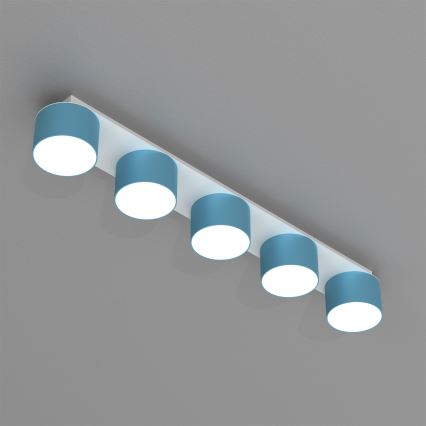 Iluminação de teto DIXIE 5xGX53/11W/230V azul