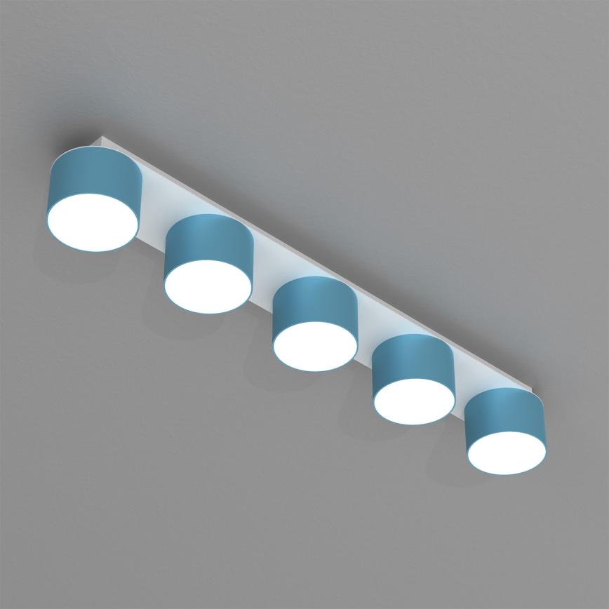 Iluminação de teto DIXIE 5xGX53/11W/230V azul