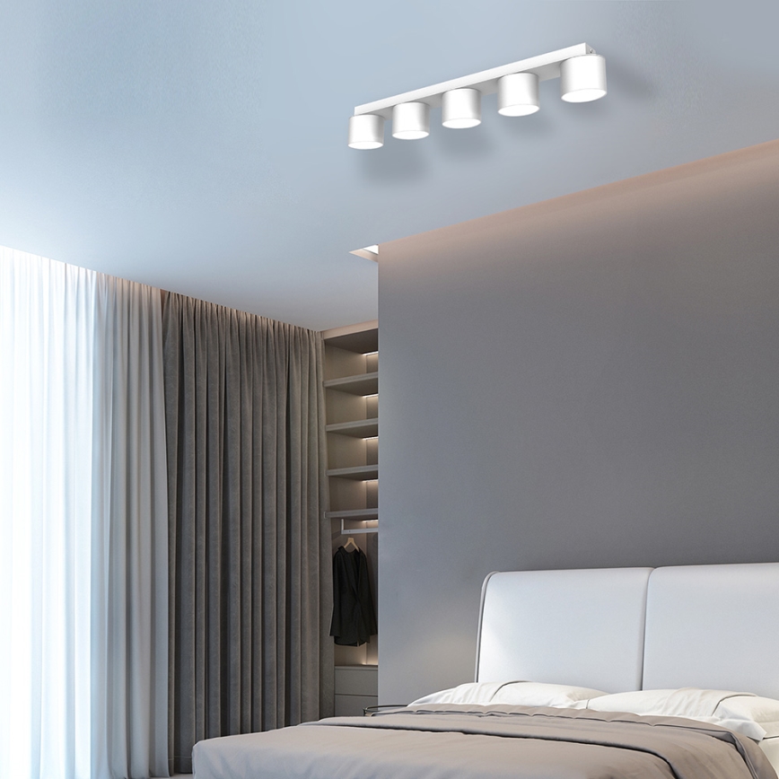 Iluminação de teto DIXIE 5xGX53/11W/230V branca