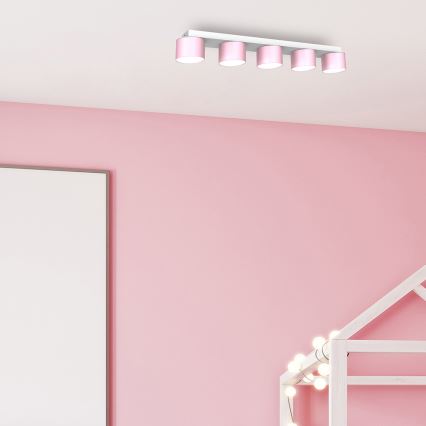 Iluminação de teto DIXIE 5xGX53/11W/230V rosa