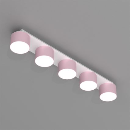 Iluminação de teto DIXIE 5xGX53/11W/230V rosa
