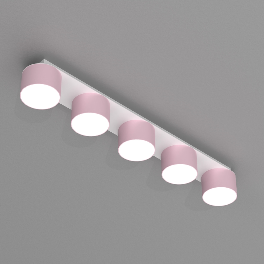 Iluminação de teto DIXIE 5xGX53/11W/230V rosa
