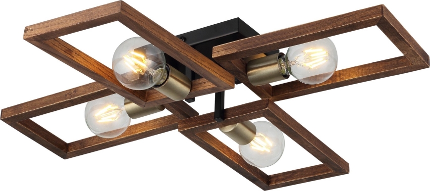 Iluminação de teto ERA 4xE27/40W/230V castanho
