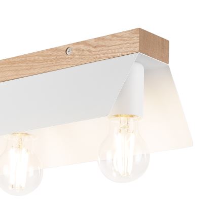 Iluminação de teto ESME 3xE27/15W/230V branco/carvalho