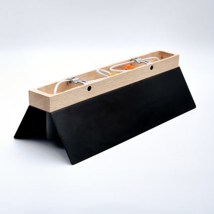 Iluminação de teto ESME 3xE27/15W/230V preto/carvalho