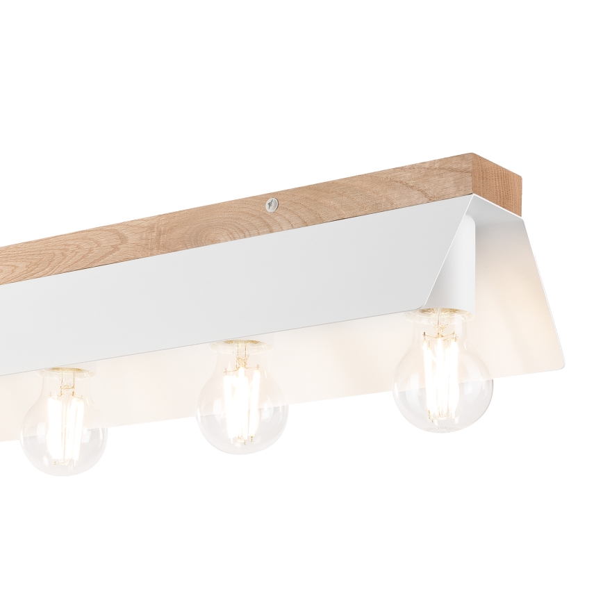 Iluminação de teto ESME 5xE27/15W/230V branco/carvalho