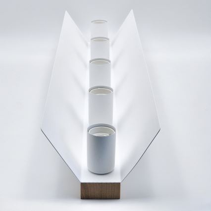 Iluminação de teto ESME 5xE27/15W/230V branco/carvalho