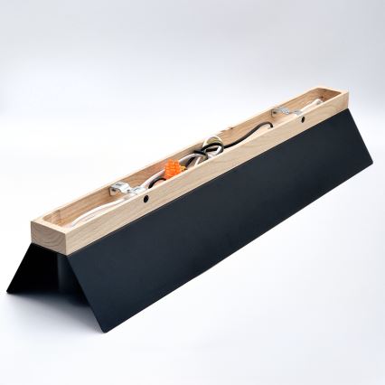 Iluminação de teto ESME 5xE27/15W/230V preto/carvalho