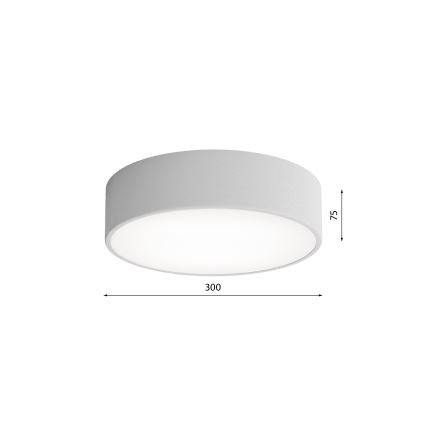 Iluminação de teto exterior com sensor CLEO 2xE27/24W/230V d. 30 cm cinzento IP54